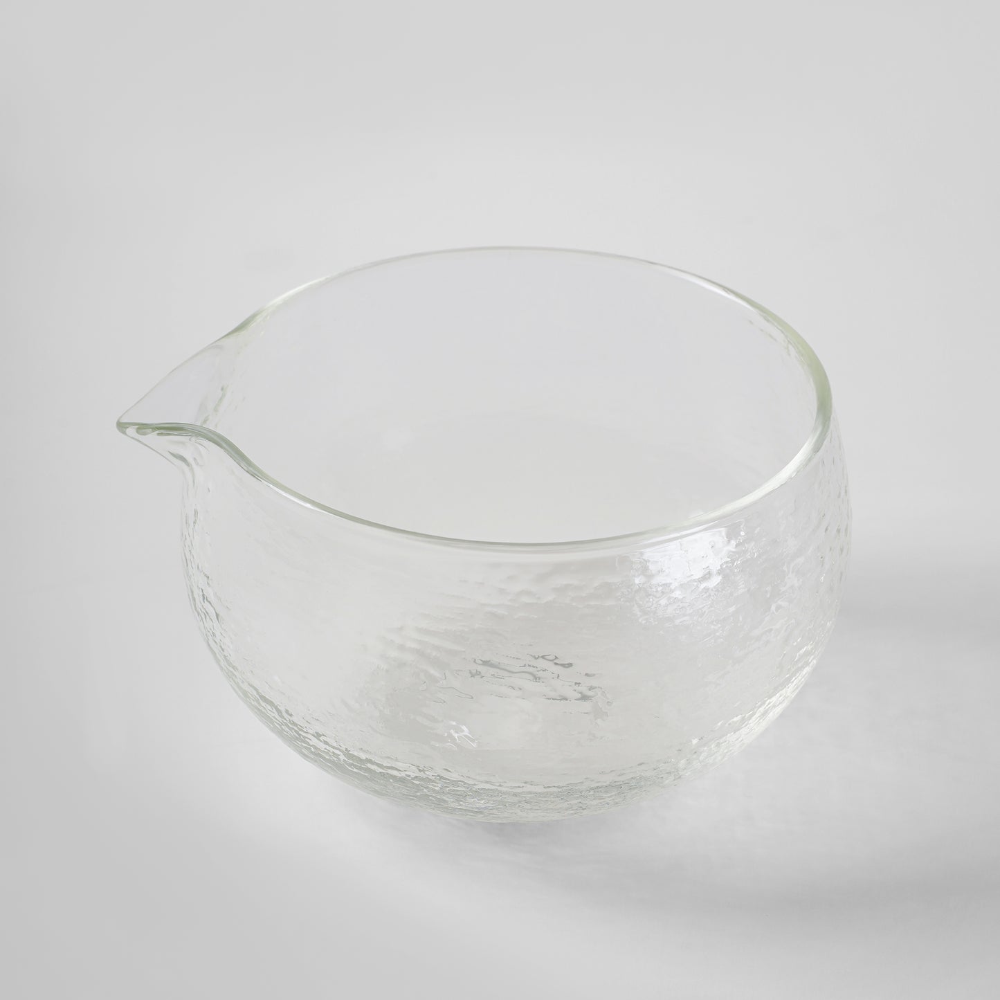 Textured Glass Matcha Bowl with Spout