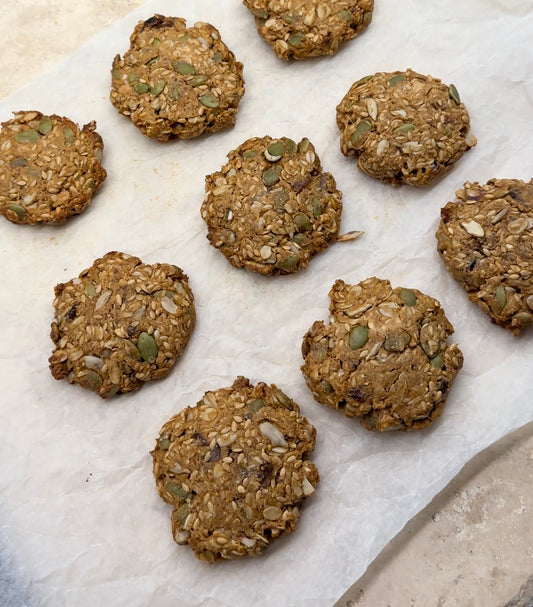 vegan and healthy breakfast cookies naturally sweetened and full of fiber and healthy fats