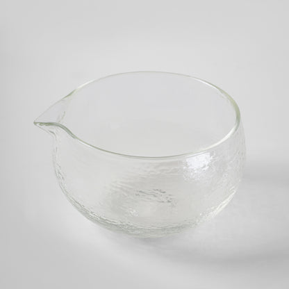 Textured Glass Matcha Bowl with Spout