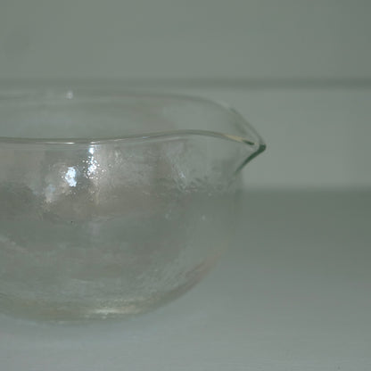 Textured Glass Matcha Bowl with Spout