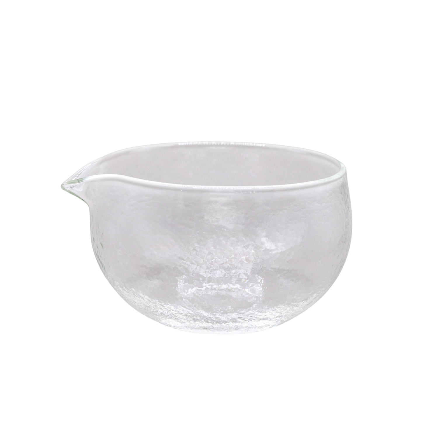 Textured Glass Matcha Bowl with Spout