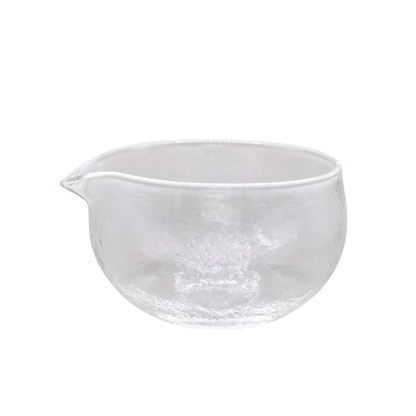 Textured Glass Matcha Bowl with Spout