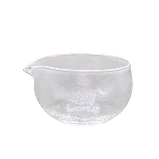 Textured Glass Matcha Bowl with Spout